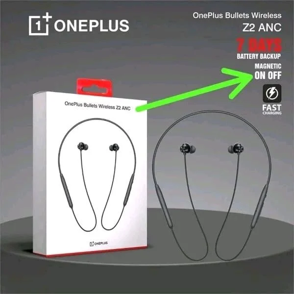 One Plus Z-2 ANC Megnet On Off Og Quality Nackband