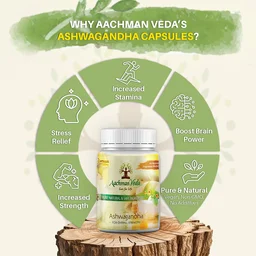 Aachman Veda Ashwagandha Veg Capsules - 1