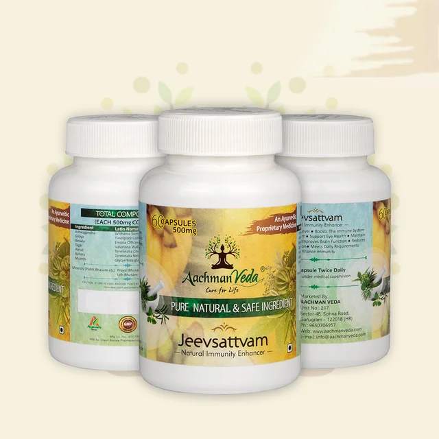 Aachman Veda Jeevsattvam (Multivitamin) Veg Capsules - 4