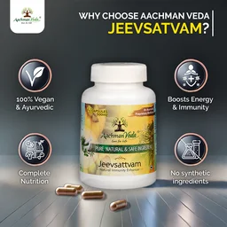 Aachman Veda Jeevsattvam (Multivitamin) Veg Capsules - 4