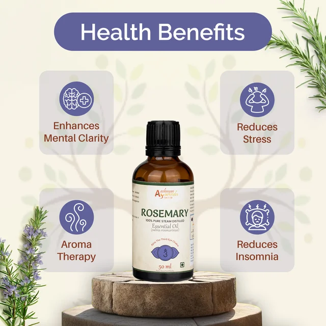 Aashman Ayurveda Rosemary Pure Steam Distilled Essential Oil - 3