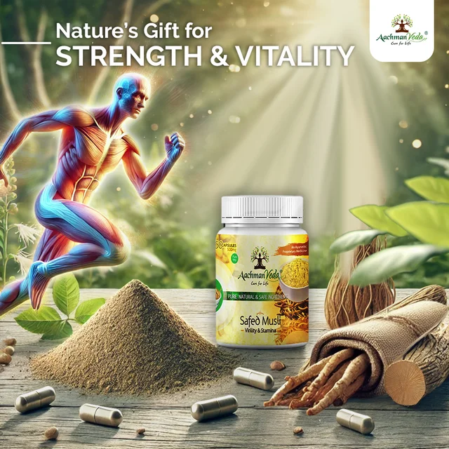 Aachman Veda Safed Musli Veg Capsules - 2