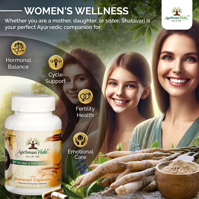 Aachman Veda Shatavari Veg Capsules - 4