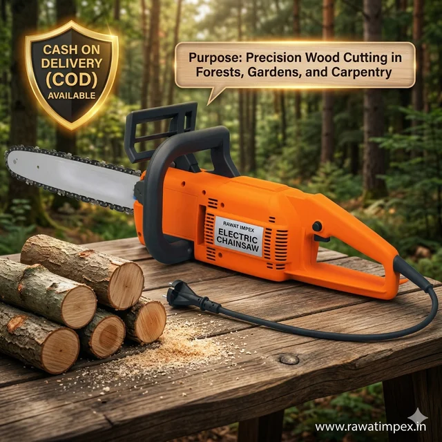 Electric Chain Saw Machine for Wood Cutting | Rawat Impex