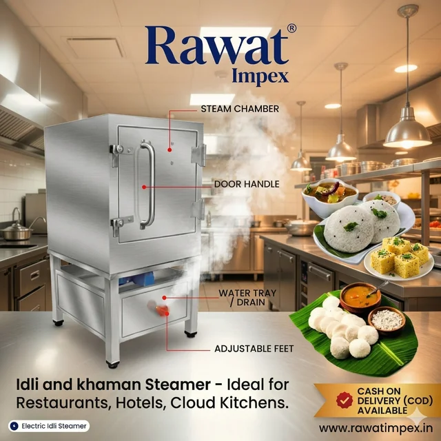 Commercial 8 Tray Gas Idli Steamer Machine | Rawat Impex