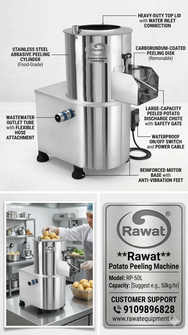 Potato Peeler Machine - 07 Kg
