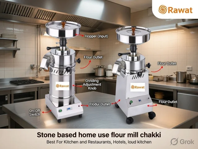 Domestic SS Flour Mill/Atta Chakki for Home 1-HP