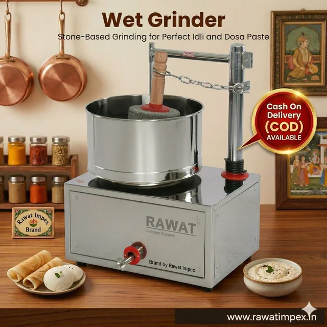 5L Commercial Stainless Steel Wet Grinder | Rawat Impex