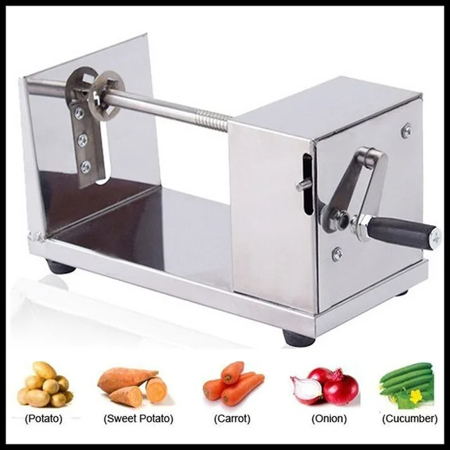 Manual Stainless Steel Tornado Potato Machine | Rawat Impex