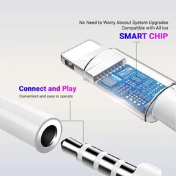 3.5 mm Headphone Jack Adapter Connector Only Supported Music Control Audio Adapter for Phone Xs