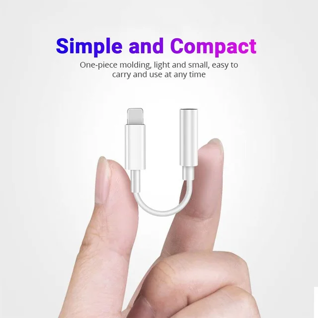 3.5 mm Headphone Jack Adapter Connector Only Supported Music Control Audio Adapter for Phone Xs
