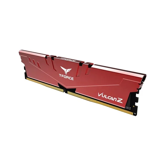 TeamGroup T-Force Vulcan Z 8GB 3200MHz (3200MT/s) CL16 Red DDR4 UDIMM Desktop Gaming Memory, Metal Heatsink, Supports XMP 2.0, Compatible with Intel/AMD CPU, High Performance, Low Latency RAM Module - 8GB