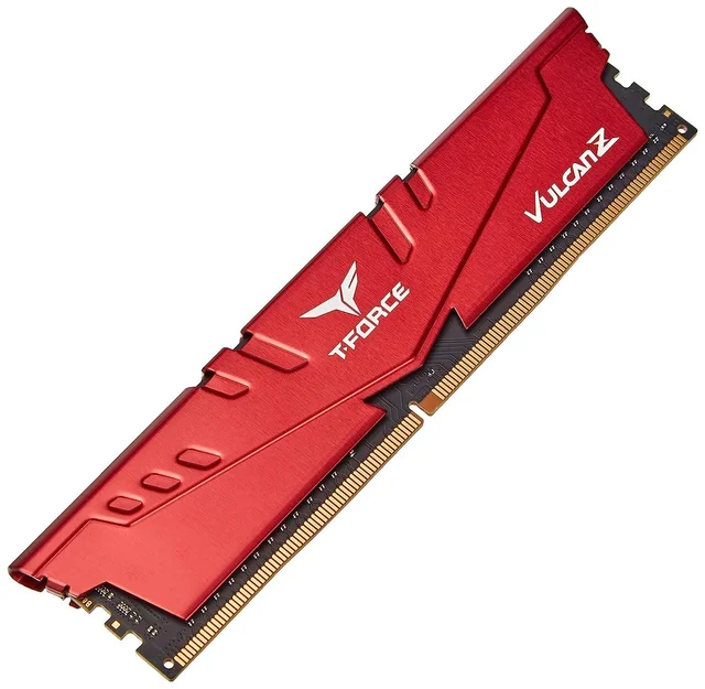 TeamGroup T-Force Vulcan Z 8GB 3200MHz (3200MT/s) CL16 Red DDR4 UDIMM Desktop Gaming Memory, Metal Heatsink, Supports XMP 2.0, Compatible with Intel/AMD CPU, High Performance, Low Latency RAM Module