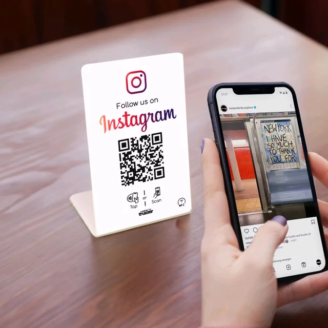 Follow us on Instagram NFC Stand / Display