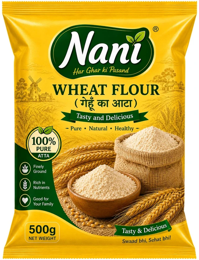 Nani organic wheat atta 1KG