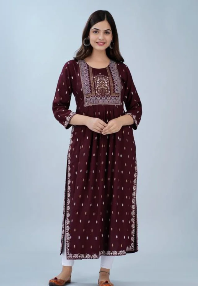 AAIVAN Women Printed Ethnic Kurta