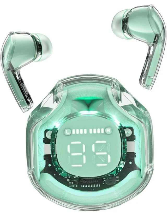 AirBass Earbuds stereoSoumd Powered Wireless Earbuds BluetoothGaming Headset (True Wireless) (Green)