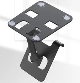 Aluminum Cell Phone Stand, Phone Holder for Desk, Thick Case Friendly Foldable Portable Stand Compatible with All Mobile