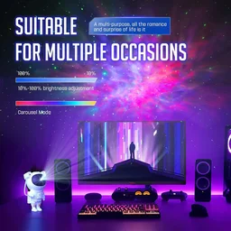 Astronaut Space Projector HD -Star Galaxy Night Light, Starry Nebula Ceiling LED Lamp with Timer and Remote, Kids Room Decor Aesthetic, Gifts for Christmas,Birthdays,Valentine's Day