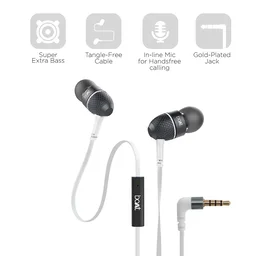 boAt Bassheads 220 Wired in Ear Earphones with Inline Mic(Frosty White) - White