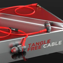 boAt Bassheads 225 Wired in Ear Earphone with Mic (Red) - Red