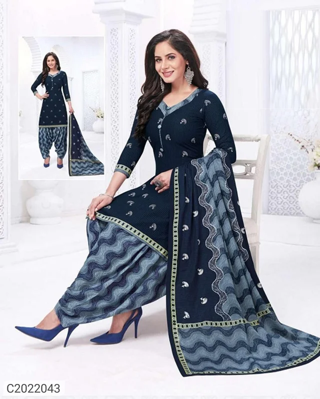 Elegant Printed Linen Dress