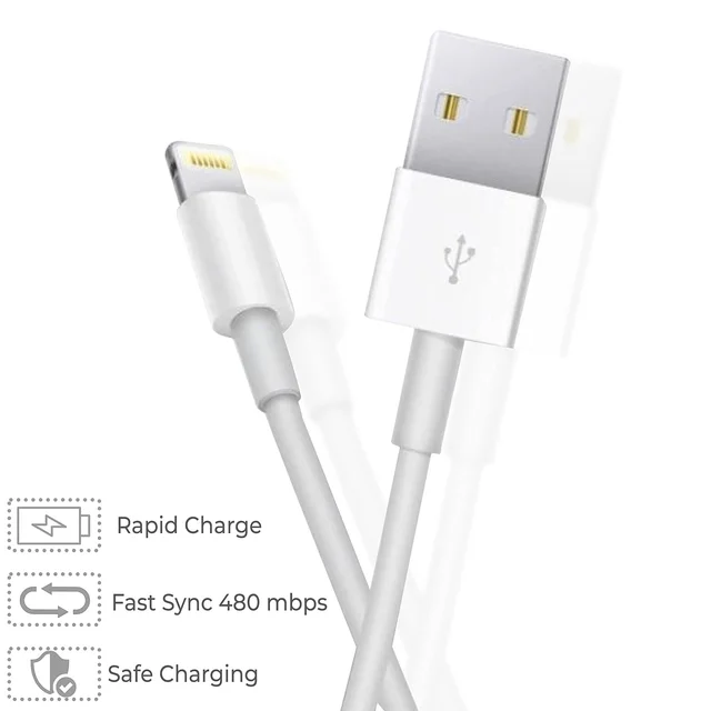 Fast iPhone Charging Cable & Data Sync USB Cable Compatible for iPhone 6/6S/7/7+/8/8+/10/11, iPad Air/Mini, iPod and iOS Devices