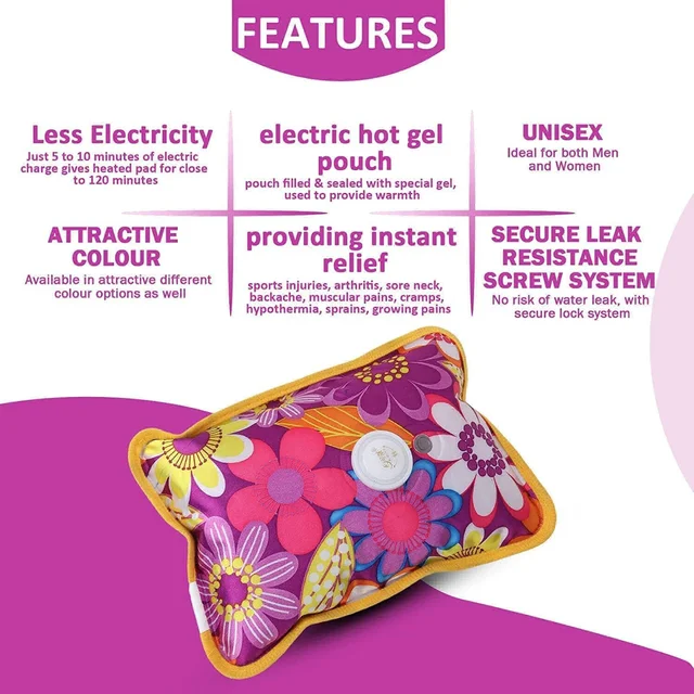 Heating Bag Hot Water Bag Electric Heating Pad for Back Pain Hot Bags for Pain Relief Heat Pouch Hot Pack for Period Cramps (Hot Water Bag)