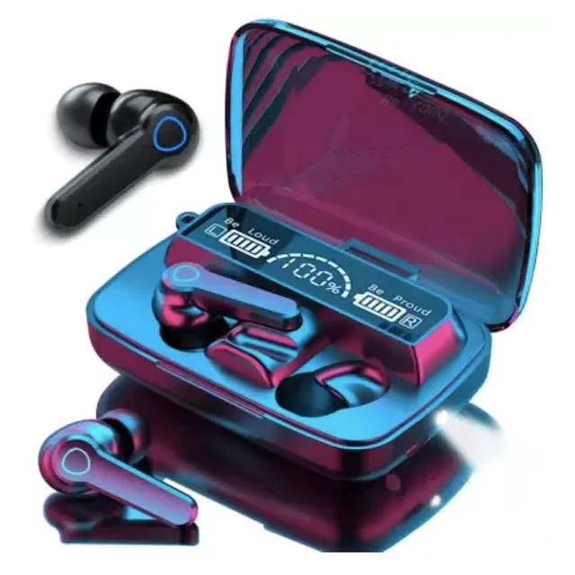 M19 Wireless Earbuds TWS 5.1 Large Screen Dual LED Digital Display Touch Bluetooth Headphones Mini Compact Portable Sports