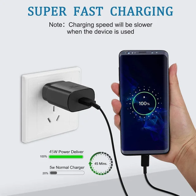 Original 25W Charger SuperFast Smartphone Charger for Samsung Galaxy