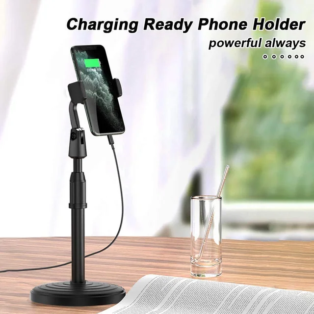Phone Tabletop Stand Height Angle Adjustable Stand, Phone Holder for Desk