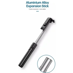 Selfie Stick R1S-L with Detachable Bluetooth Wireless Remote Phone Holder Compatible with All Smartphones Bluetooth Selfie Stick