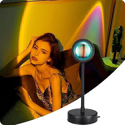 Sunset Lamp Projection Lamp Night Light Romantic 16 Colors Changing with Remote for Family Atmosphere Light for Adults, Children, Couples