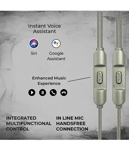 Tecsox Octave with Pouch 3.5 mm Wired Earphone In Ear Powerfull Bass Silver
