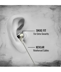 Tecsox Octave with Pouch 3.5 mm Wired Earphone In Ear Powerfull Bass Silver