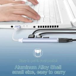 USB Hub 3.0 for PC, 4-Port High Speed USB Hub with Aluminium Shell