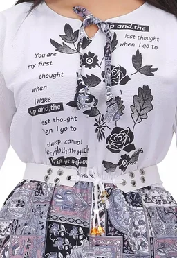 Women Long Tops Black/White Color - XS, White