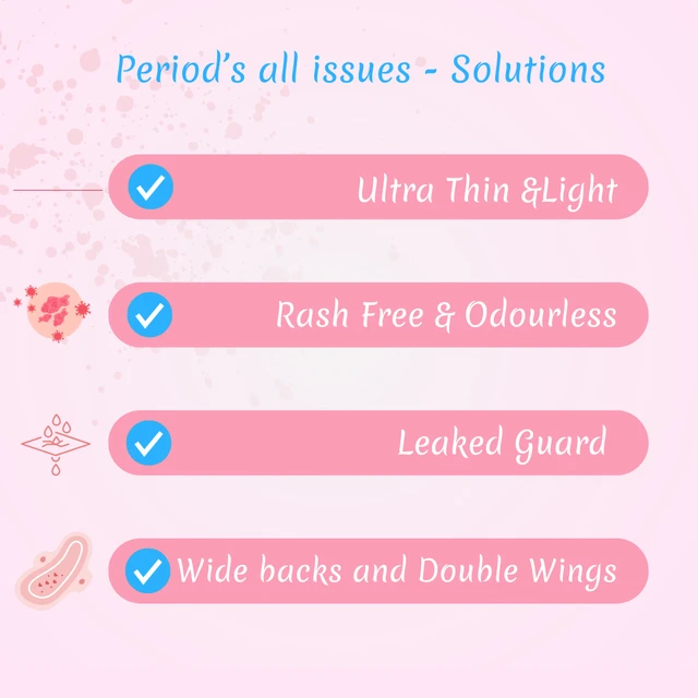Narieo Ultra Premium Pads - Mini Pack (8 L Pads) | Quick Absorption, Extra Soft, Very Light - L - 280 MM