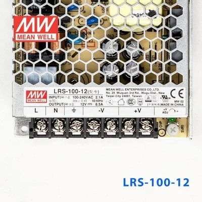 LRS-100-12 Mean Well SMPS - 12V 8.5A - 102W Metal Power Supply.1
