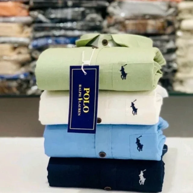 RL Polo Plain Shirt (Pack of 4 Shirt) - M