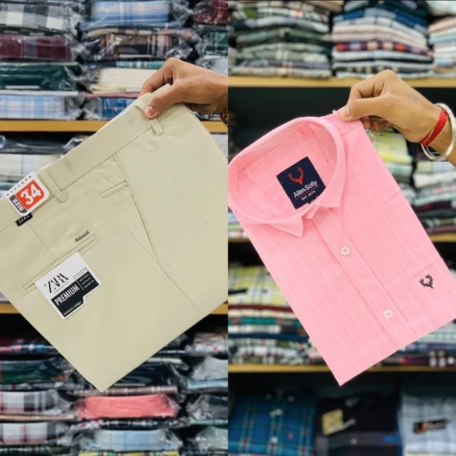 Branded Pant Shirt Combo Premium Quality - L, 34