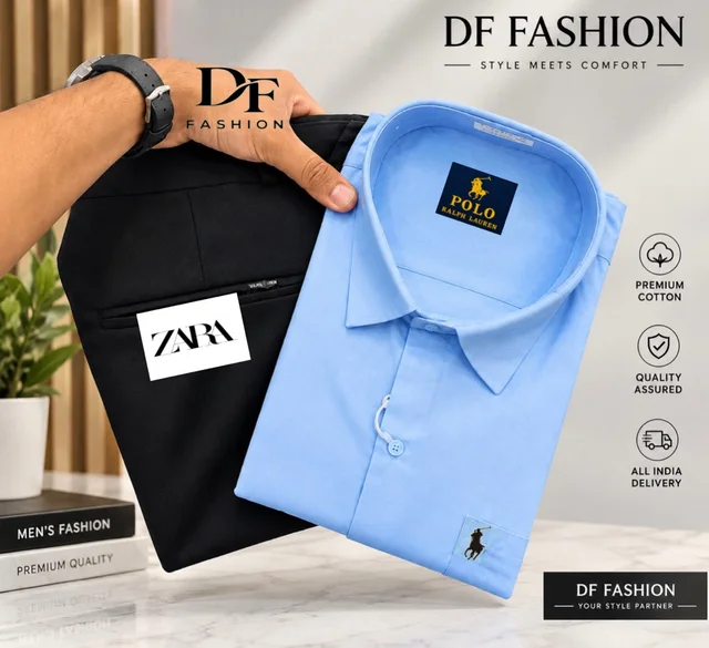 Stylish Formal Pant Shirt Combo - M, 28