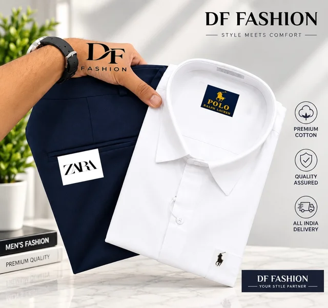 Stylish Formal Pant Shirt Combo - M, 36
