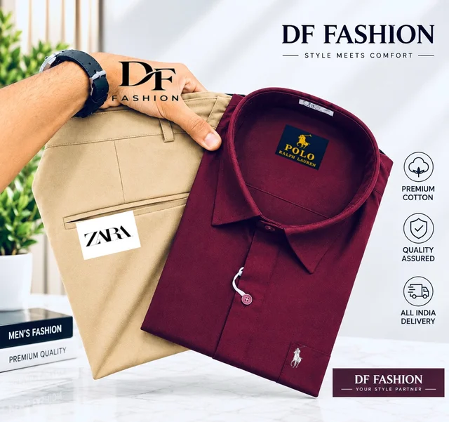 Stylish Formal Pant Shirt Combo - XXL, 36
