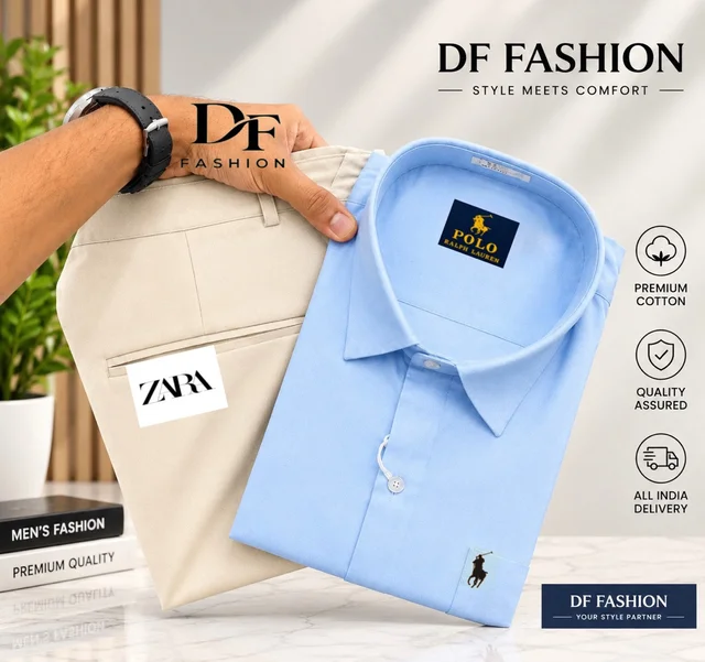 Stylish Formal Pant Shirt Combo - XL, 28