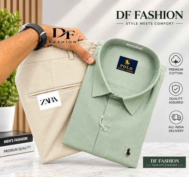 Stylish Formal Pant Shirt Combk - M, 28