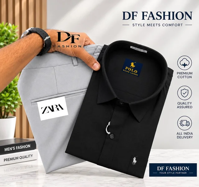 Stylish Formal Pant Shirt Combo - M, 28