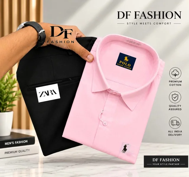 Stylish Formal Pant Shirt Combo - L, 28
