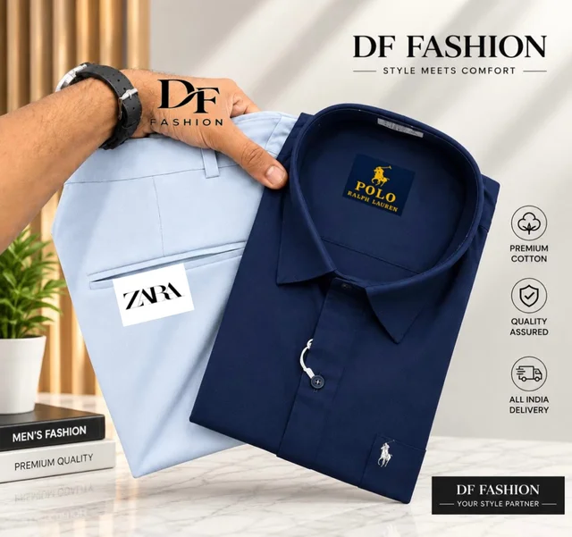 Stylish Formal Pant Shirt Combo - L, 36