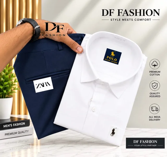 Stylish Formal Pant Shirt Combo - M, 36
